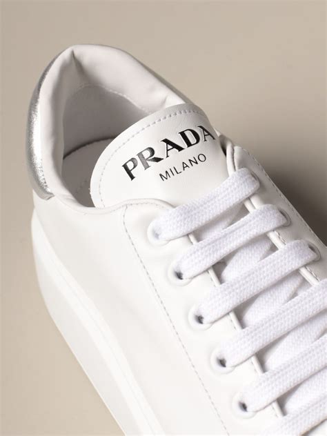 prada white trainers womens